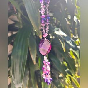 Amethyst and Glass Beaded Necklace
